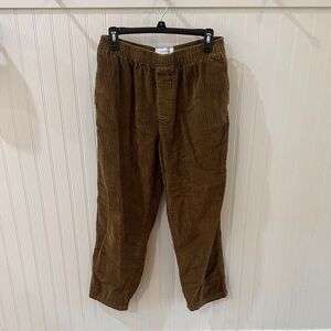Urban Outfitters medium olive green Corduroy Pants - Relaxed Elastic Waist